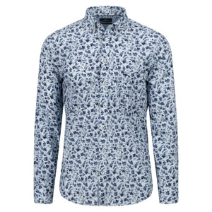 Fynch Hatton Blue Flower Prints Shirt